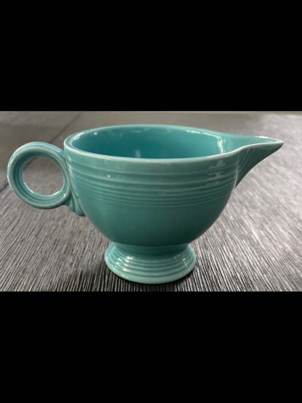 Vintage Fiestaware Turquoise Mini Pitcher